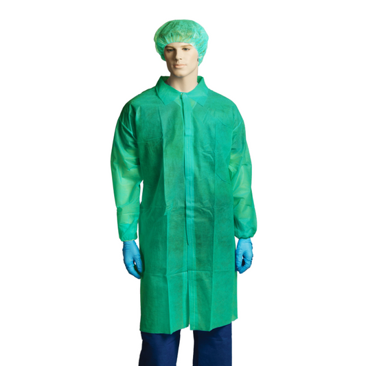 Bastion Pacific | Polypropylene Labcoat - No Pocket - Green